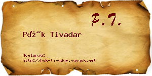 Pók Tivadar névjegykártya